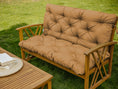 Bild in Galerie-Betrachter laden, Bankkissen Relax mit Rückenlehne Gartenschaukelkissen mit Nähten Gesteppt Gartenkissen Garten Kissen Sitzpolster Hollywoodschaukel