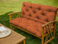 Bild in Galerie-Betrachter laden, Bankkissen Relax mit Rückenlehne Gartenschaukelkissen mit Nähten Gesteppt Gartenkissen Garten Kissen Sitzpolster Hollywoodschaukel