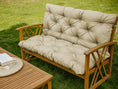 Bild in Galerie-Betrachter laden, Bankkissen Relax mit Rückenlehne Gartenschaukelkissen mit Nähten Gesteppt Gartenkissen Garten Kissen Sitzpolster Hollywoodschaukel