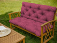 Bild in Galerie-Betrachter laden, Bankkissen Relax mit Rückenlehne Gartenschaukelkissen mit Nähten Gesteppt Gartenkissen Garten Kissen Sitzpolster Hollywoodschaukel