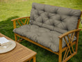 Bild in Galerie-Betrachter laden, Bankkissen Relax mit Rückenlehne Gartenschaukelkissen mit Nähten Gesteppt Gartenkissen Garten Kissen Sitzpolster Hollywoodschaukel