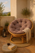 Cargar la imagen en la vista de la galería, Rundes Cordkissen für Papasan-Sessel
