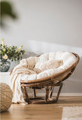Cargar la imagen en la vista de la galería, Rundes Cordkissen für Papasan-Sessel
