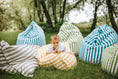 Cargar la imagen en la vista de la galería, Pouffe Sitzsack Beanbag Banane STRIPE Wasserabweisend OEKO-TEX® 100
