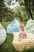 Cargar la imagen en la vista de la galería, Pouffe Sitzsack Beanbag Banane STRIPE Wasserabweisend OEKO-TEX® 100
