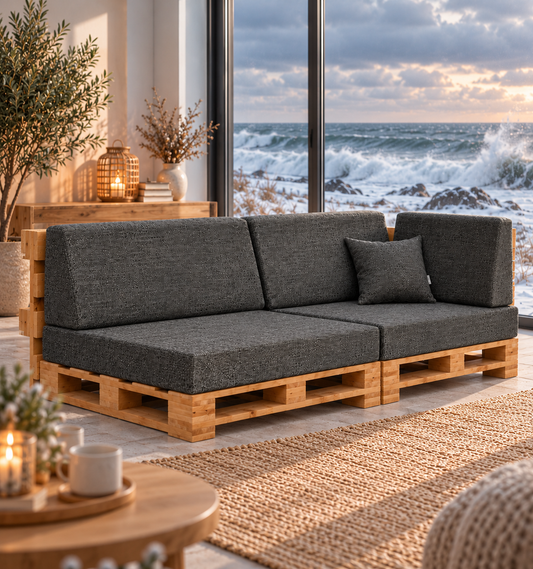 Cuscini per divani in pallet MADERA – Sedute e schienali confortevoli per interni e terrazze coperte