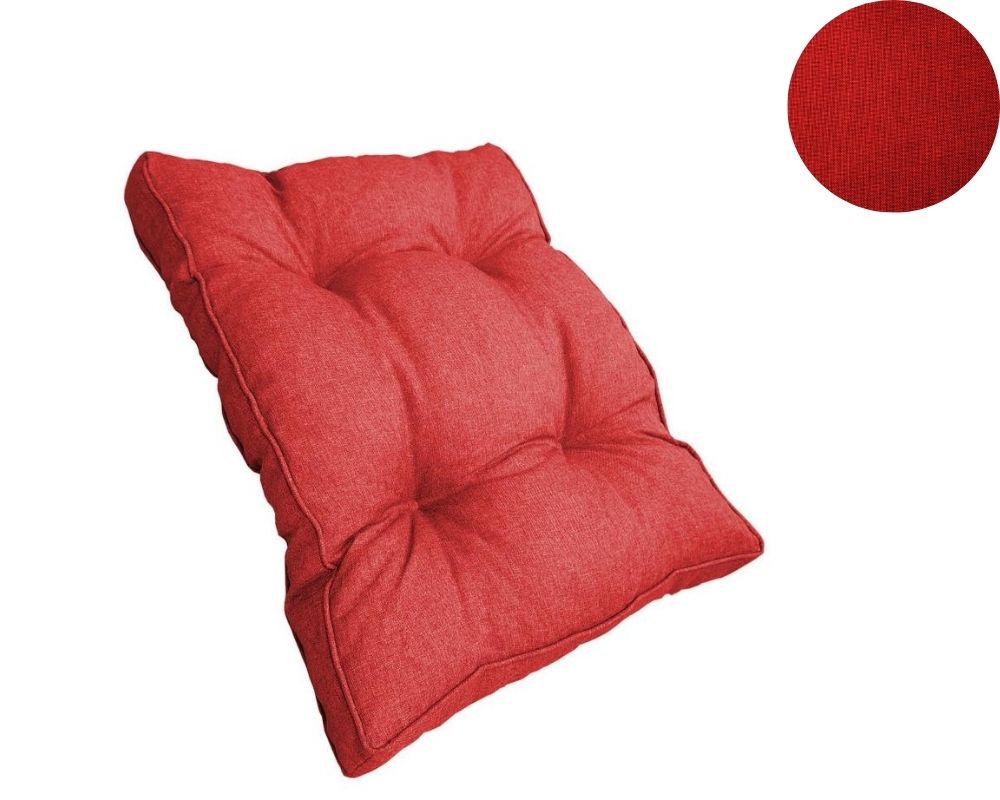 Cojines acolchados para muebles de ratán.