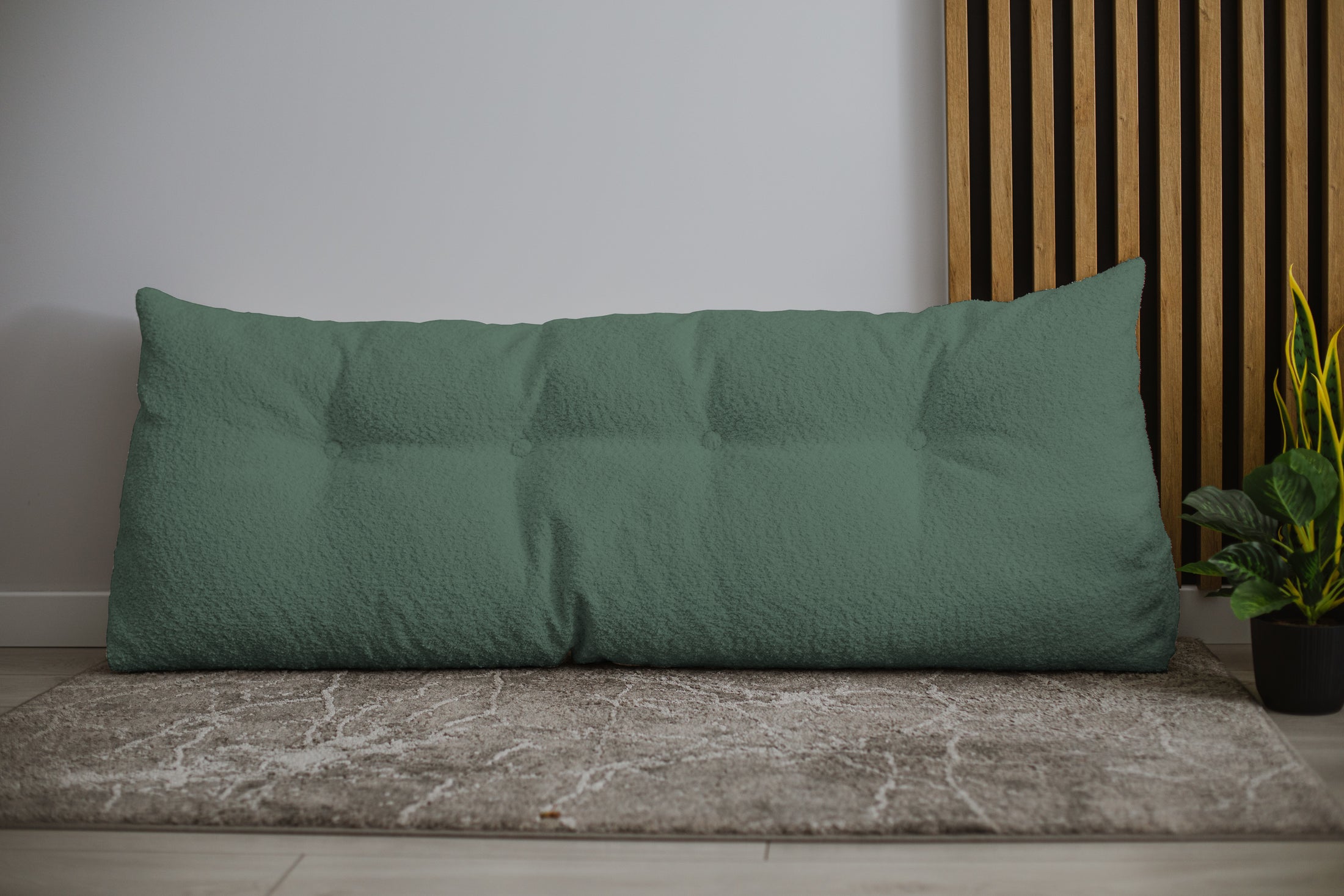 Testata del letto, Poggiatesta in Boucle fabric - perfetto per lunghe serate - un nuovo livello di relax in camera da letto