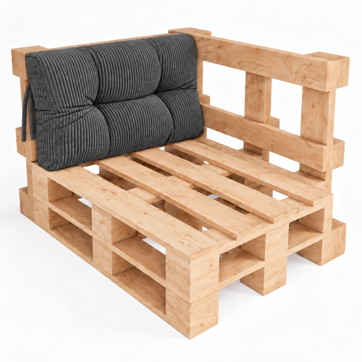Palettenkissen OSLO CORD – gesteppte Kissen für Palettenmöbel – Indoor
