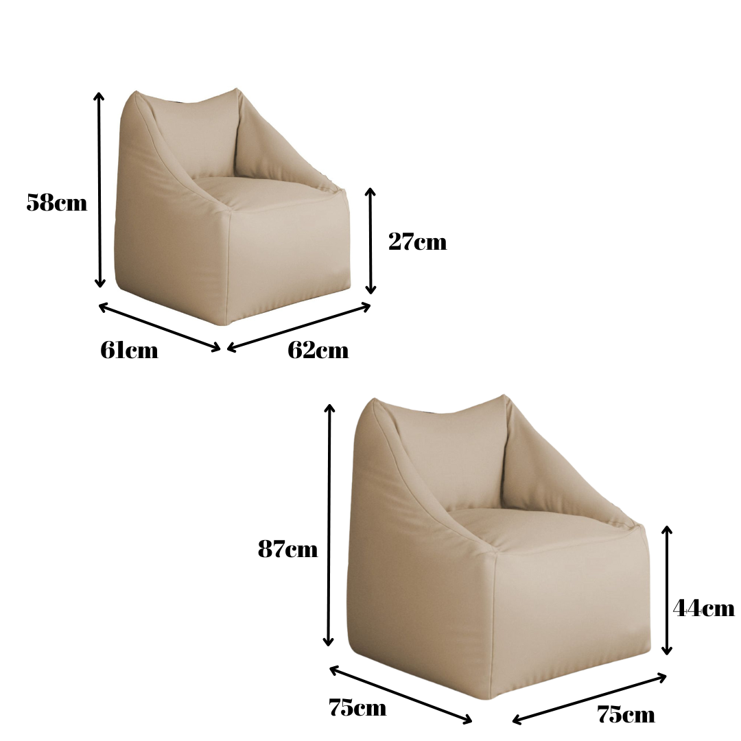 Pouf Coussin de siège imperméable coussin de sol fauteuil coussin de jardin avec dossier