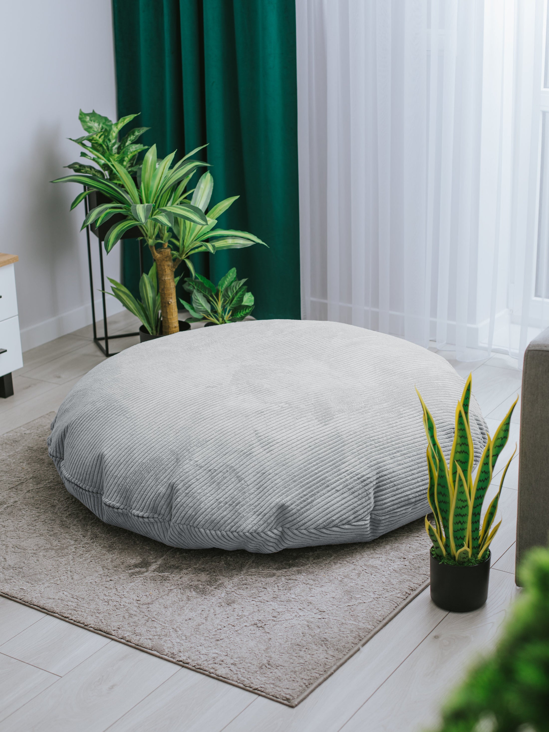 Pouf Pouf Coussin de Sol Cordon - Pouf pour se détendre dans le salon, sur la terrasse et dans le jardin