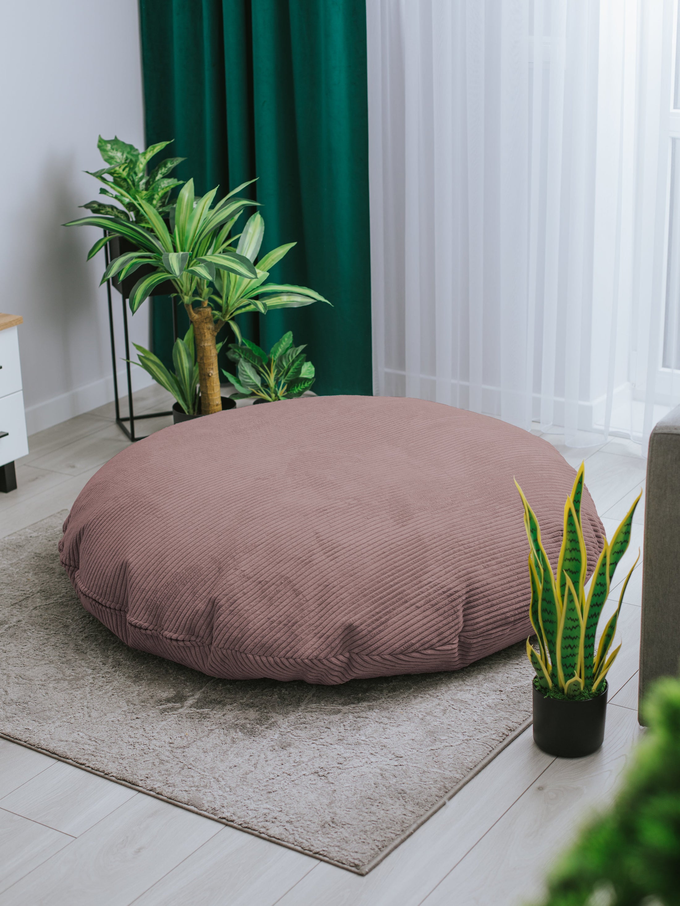 Pouf Pouf Coussin de Sol Cordon - Pouf pour se détendre dans le salon, sur la terrasse et dans le jardin