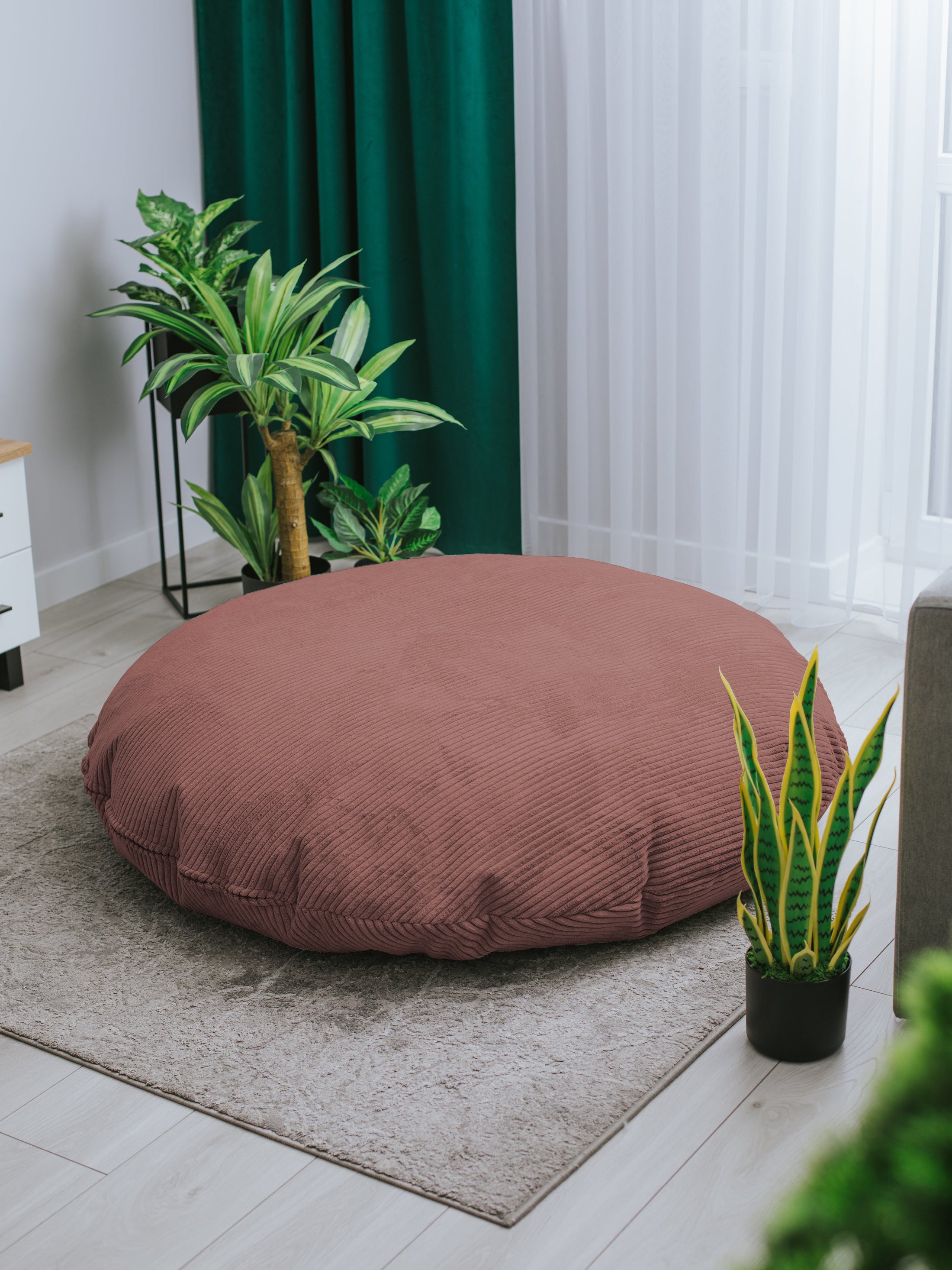 Pouf Pouf Coussin de Sol Cordon - Pouf pour se détendre dans le salon, sur la terrasse et dans le jardin