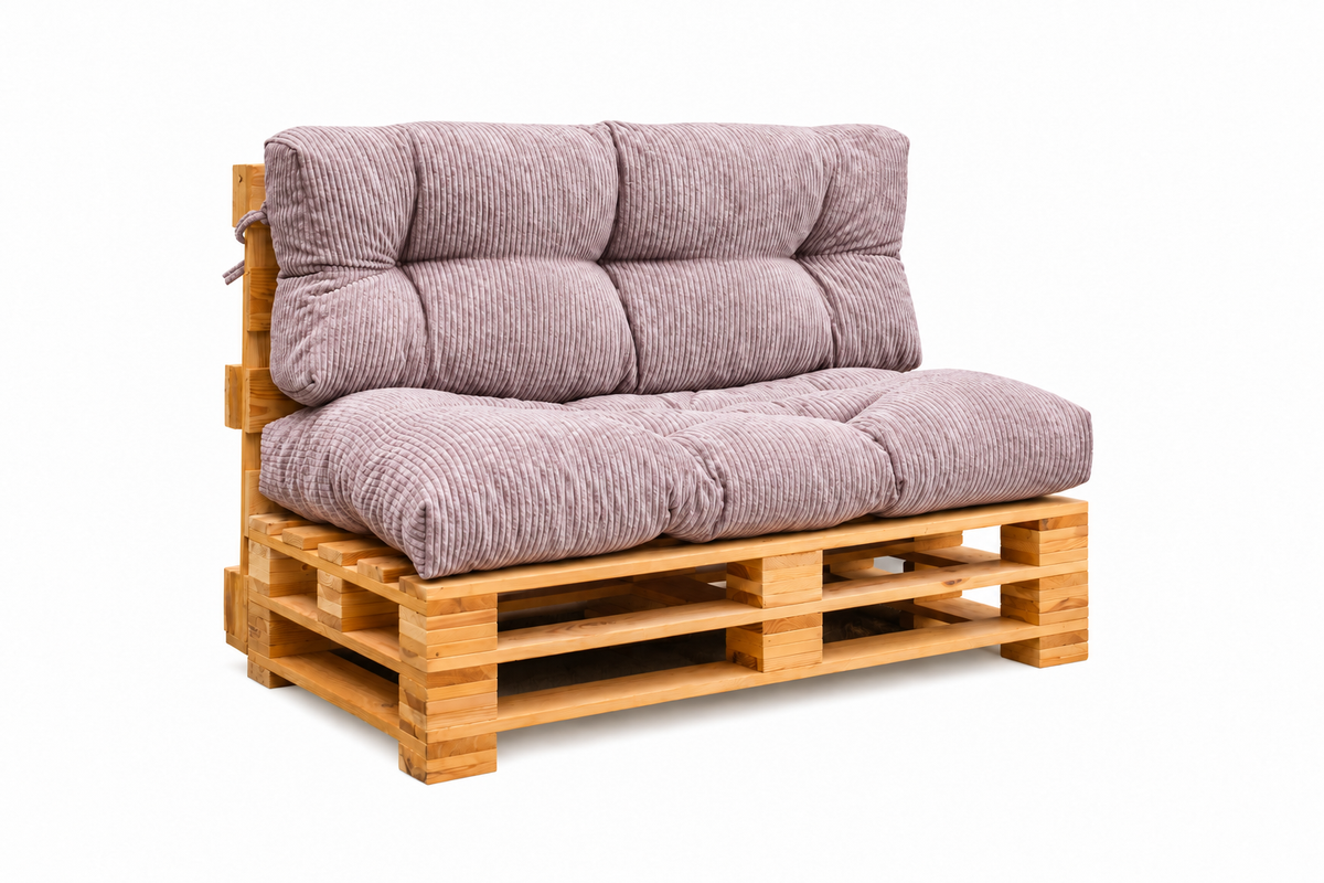 Palettenkissen OSLO CORD – gesteppte Kissen für Palettenmöbel – Indoor