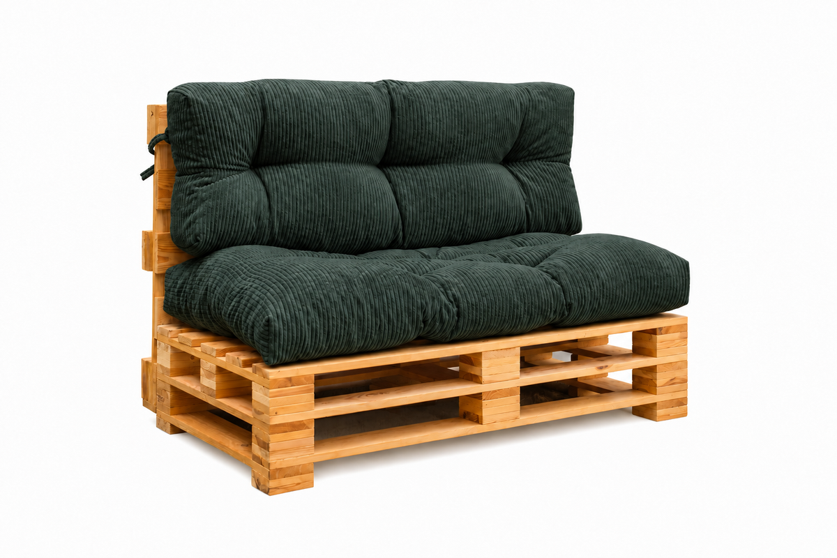 Palettenkissen OSLO CORD – gesteppte Kissen für Palettenmöbel – Indoor
