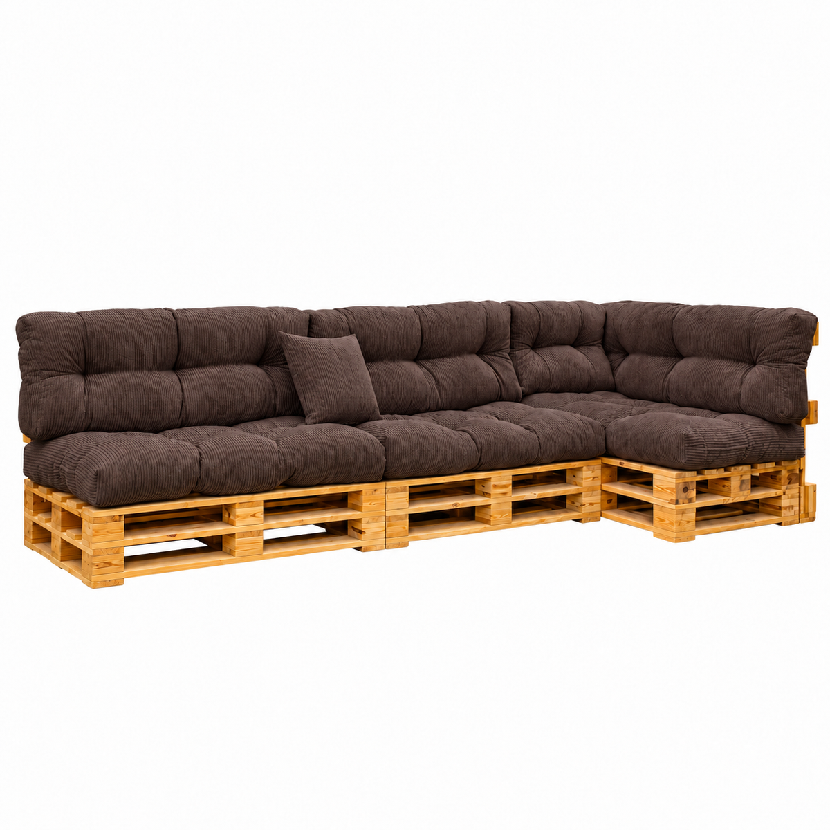 Palettenkissen OSLO CORD – gesteppte Kissen für Palettenmöbel – Indoor
