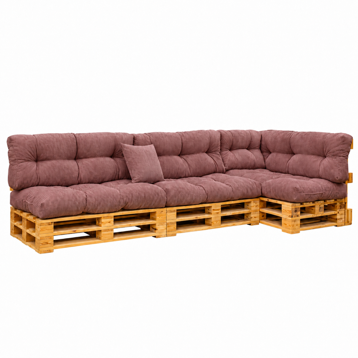 Palettenkissen OSLO CORD – gesteppte Kissen für Palettenmöbel – Indoor