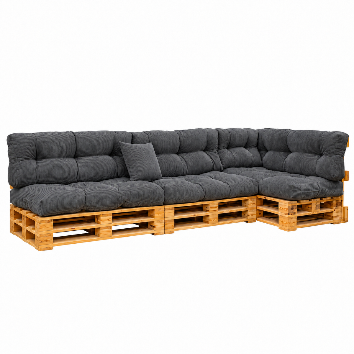 Palettenkissen OSLO CORD – gesteppte Kissen für Palettenmöbel – Indoor