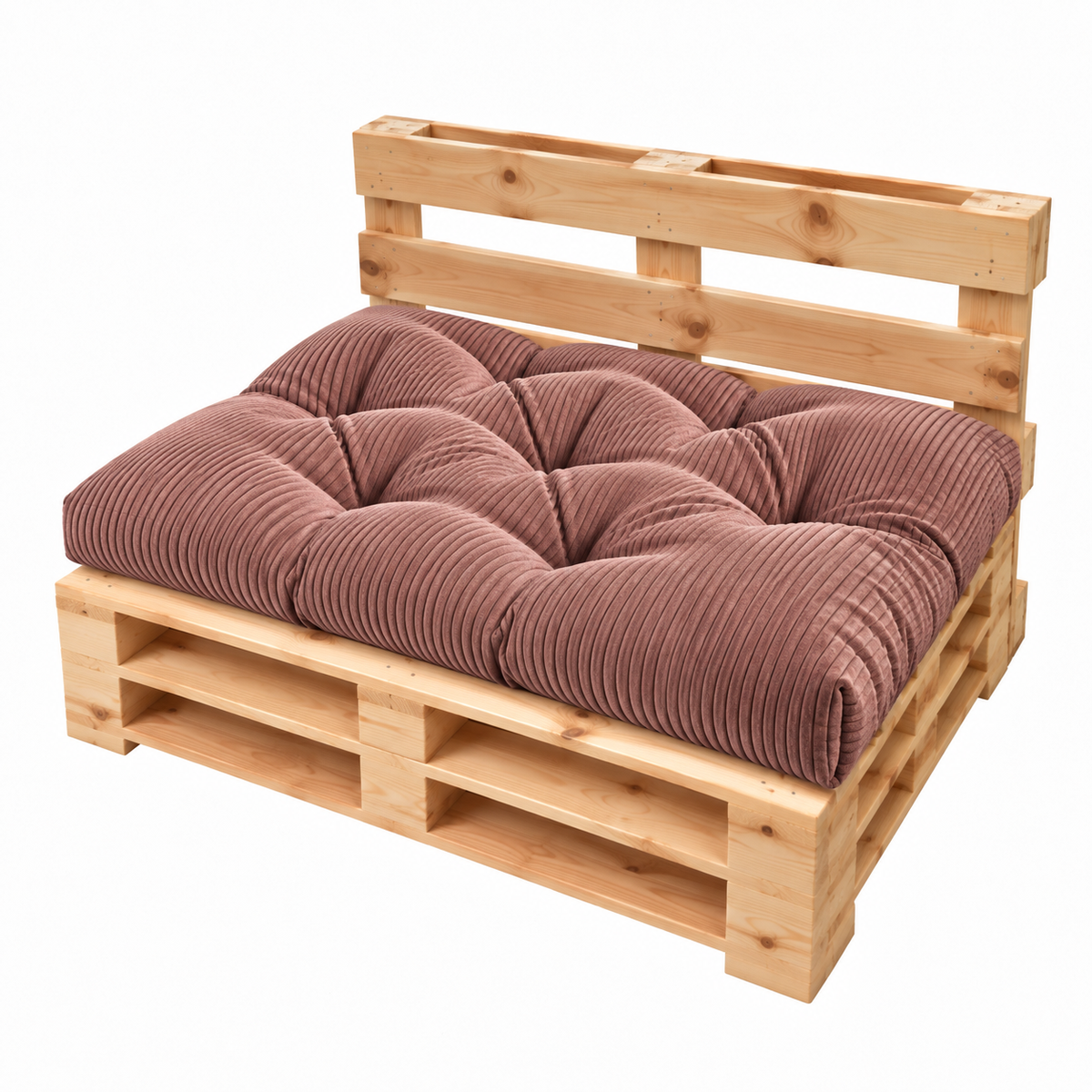 Palettenkissen OSLO CORD – gesteppte Kissen für Palettenmöbel – Indoor