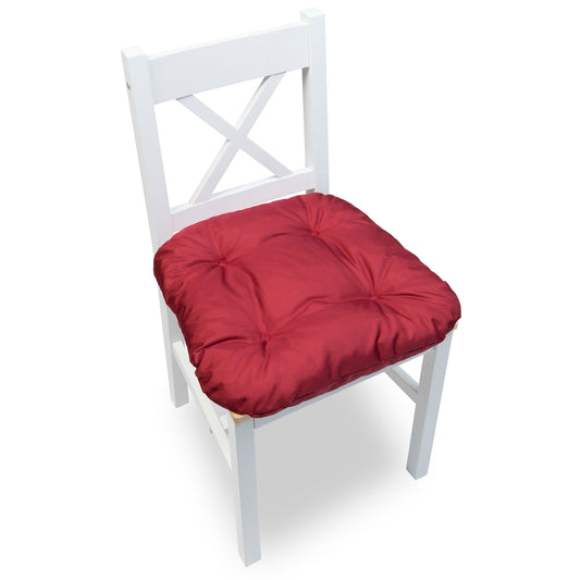 Coussin de chaise imperméable avec quatre matelassages avec sangles de fixation