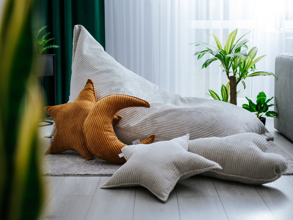 Cord-Sitzsack Bean Bag Riesen Sitzsack Sitzkissen Gartenkissen Bodenki – chillypilley
