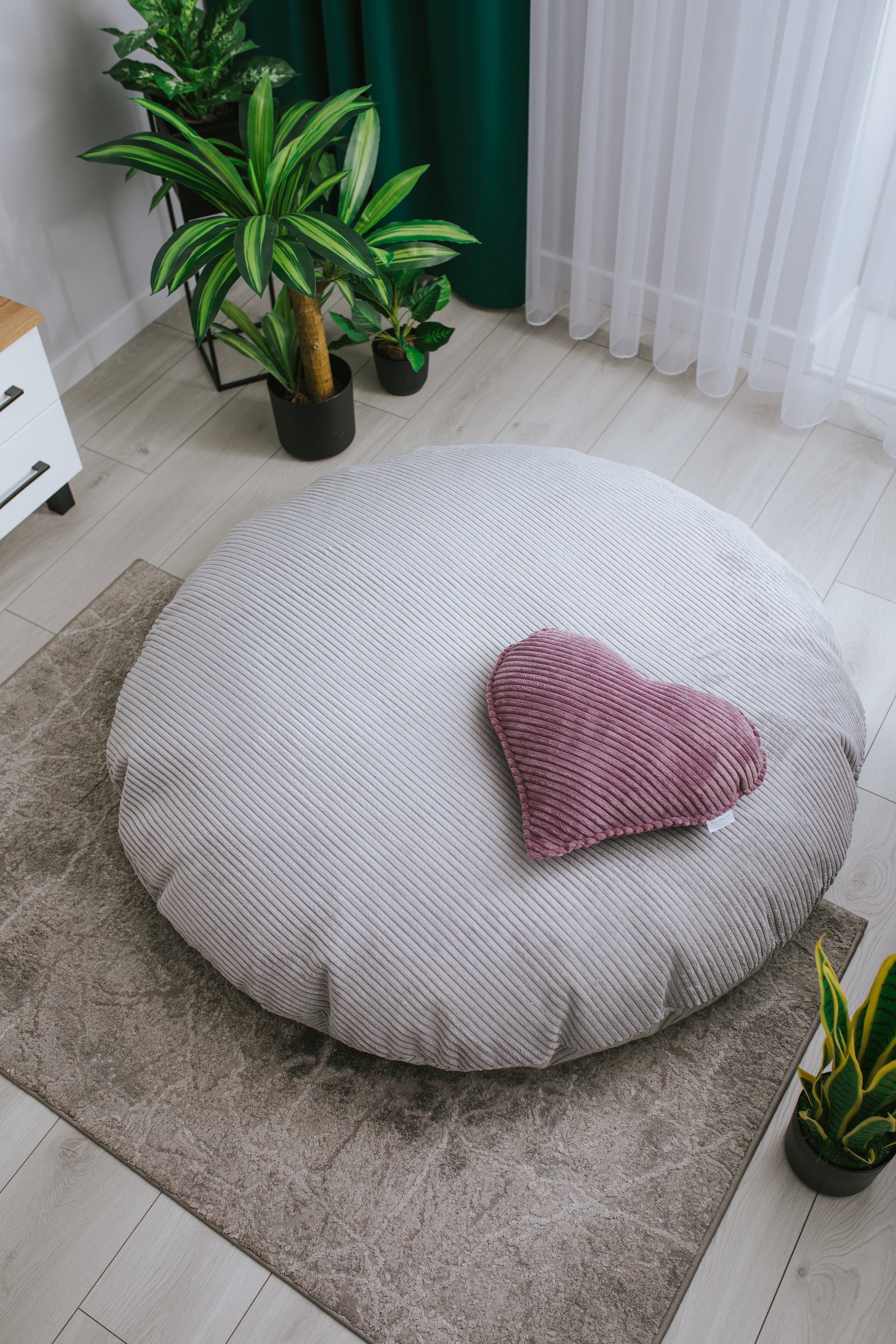 Pouf Pouf Coussin de Sol Cordon - Pouf pour se détendre dans le salon, sur la terrasse et dans le jardin