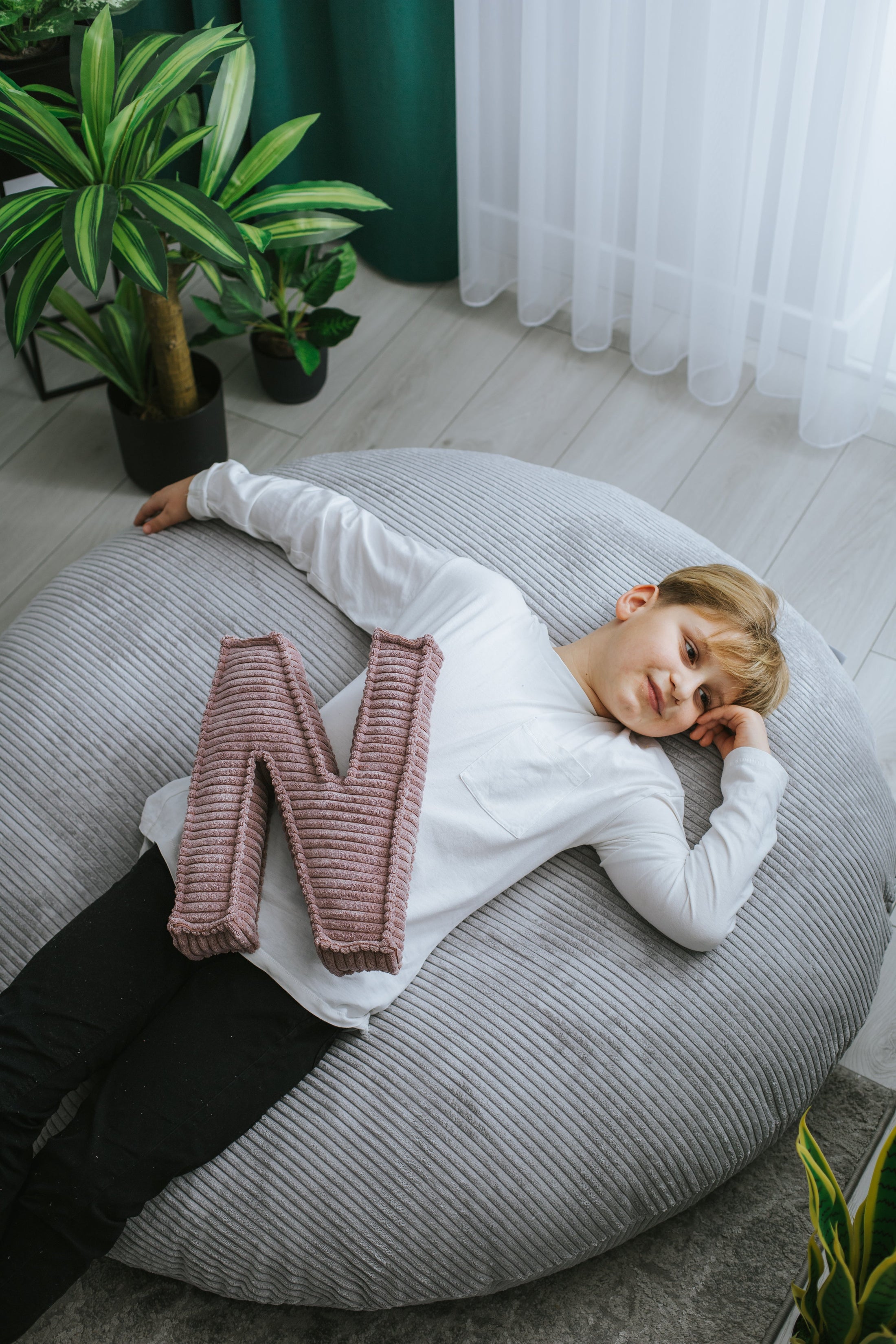 Pouf Pouf Coussin de Sol Cordon - Pouf pour se détendre dans le salon, sur la terrasse et dans le jardin