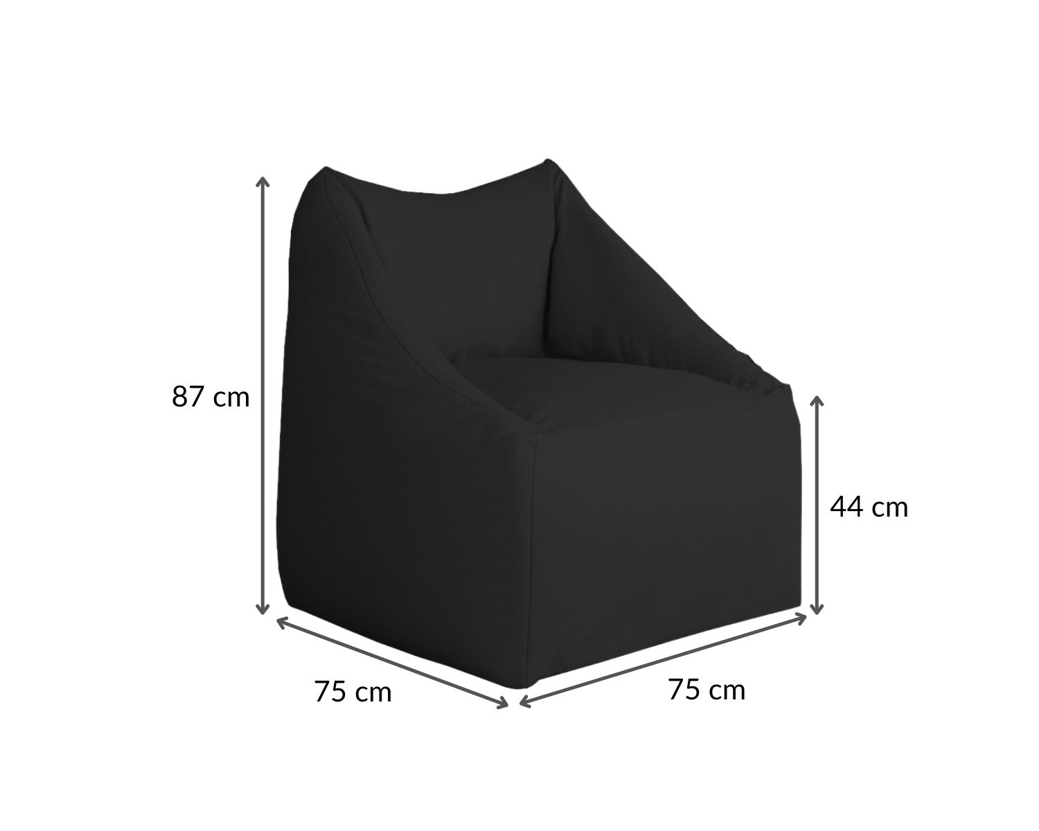 Pouf Coussin de siège imperméable coussin de sol fauteuil coussin de jardin avec dossier