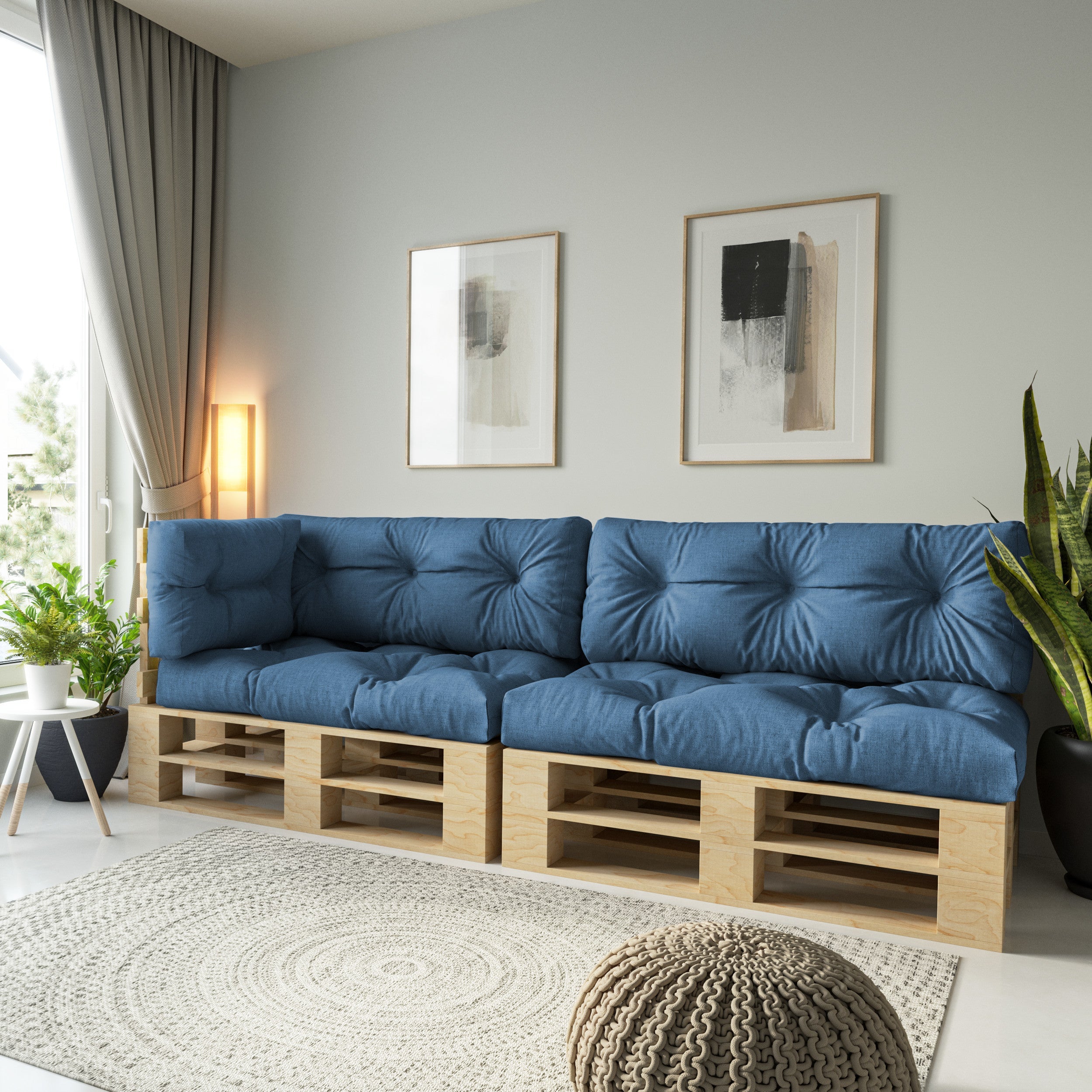 Halbes Palettenkissen 60x80x12 Cm – Wasserabweisende Sitzauflage Für Europaletten