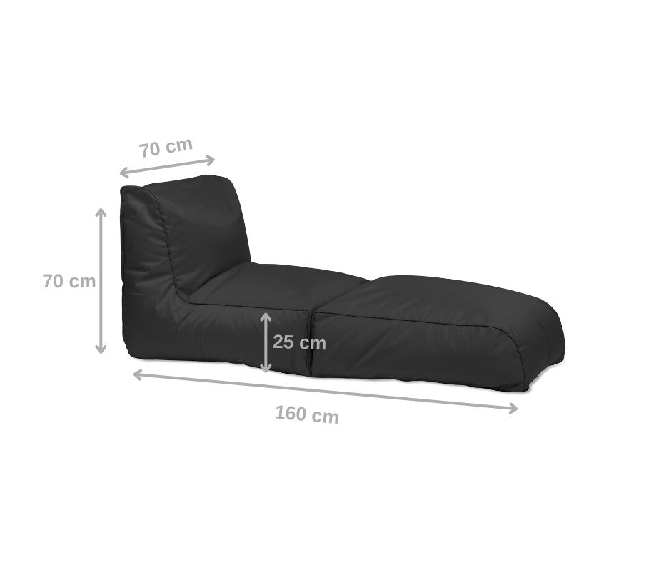 Chaiselongue Sitzsack Beanbag mit Füllung